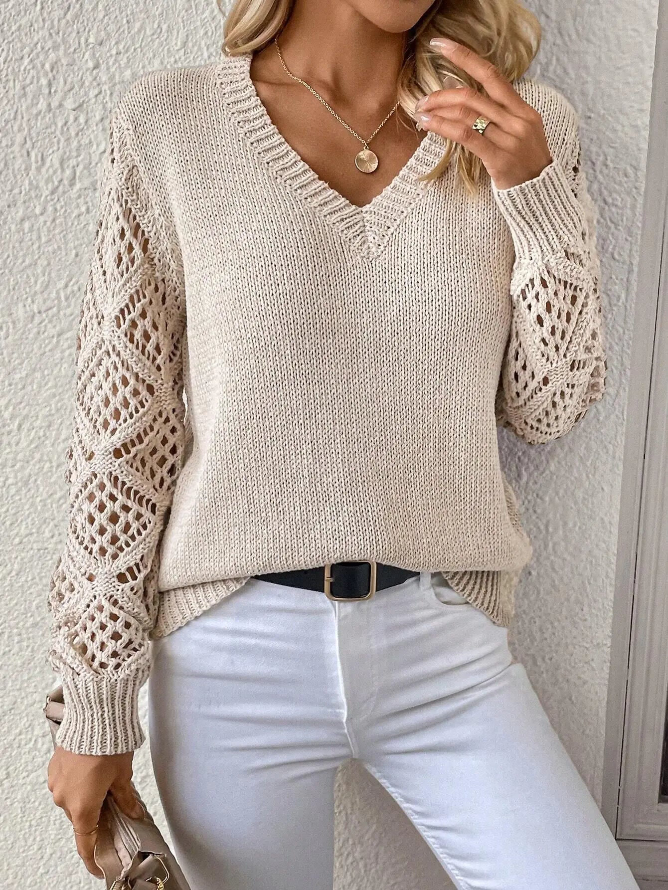 Blusa feminina de Malha Manga Longa