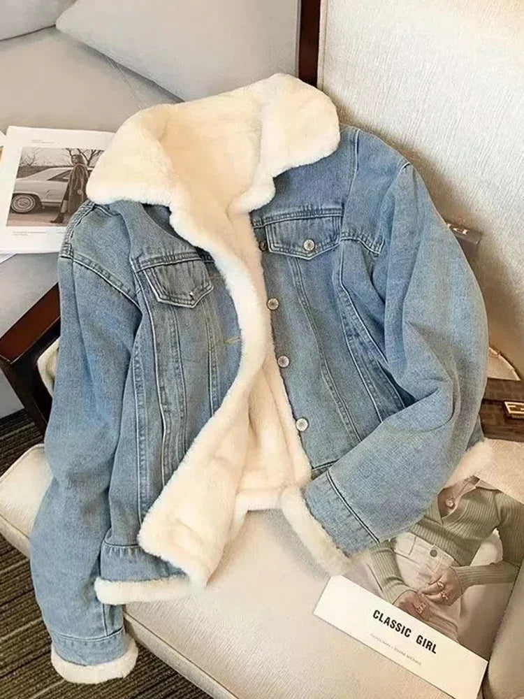 Jaqueta Feminina Jeans de pele