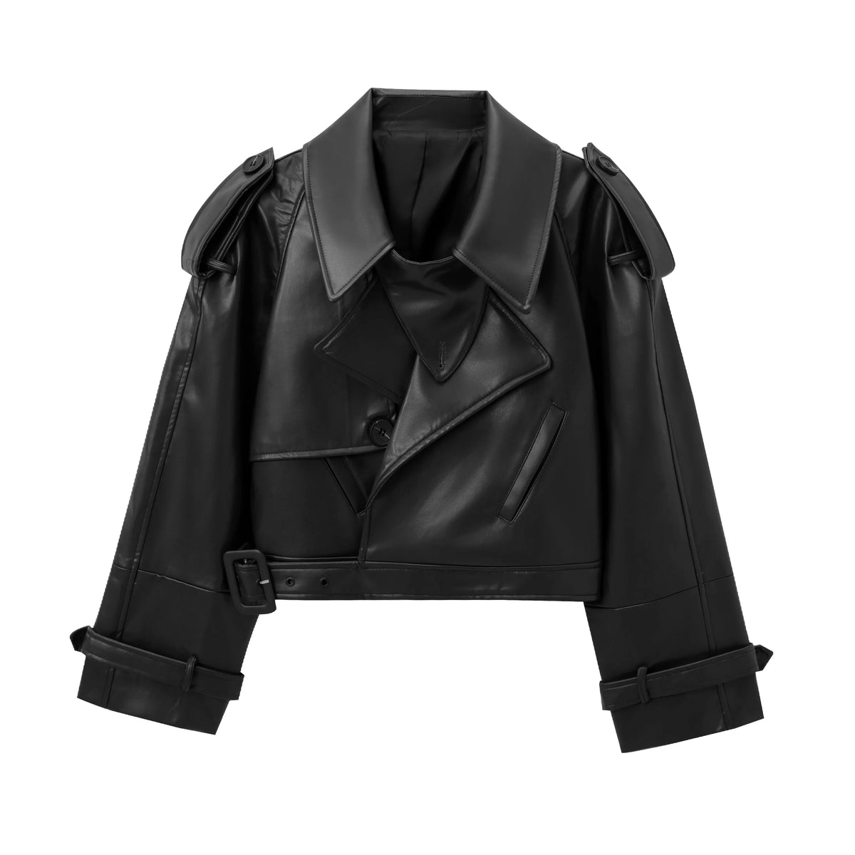 Jaqueta Bomber de Couro Feminina
