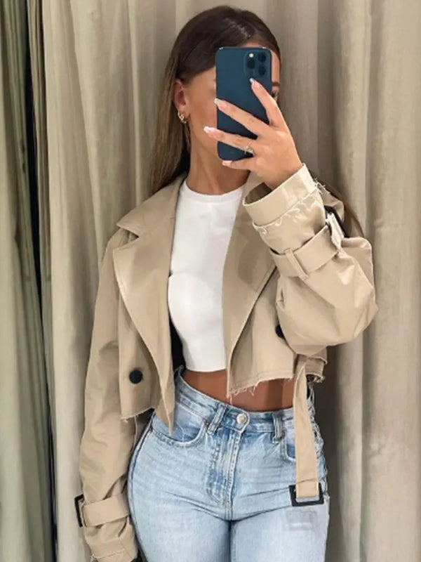 Jaqueta Feminina Curta Lisa