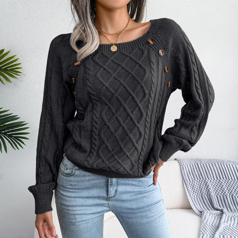 Suéter Feminino de Malha Canelada