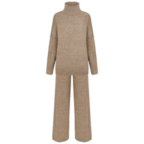 Conjunto Feminino Suéter Gola Alta Duas Peças