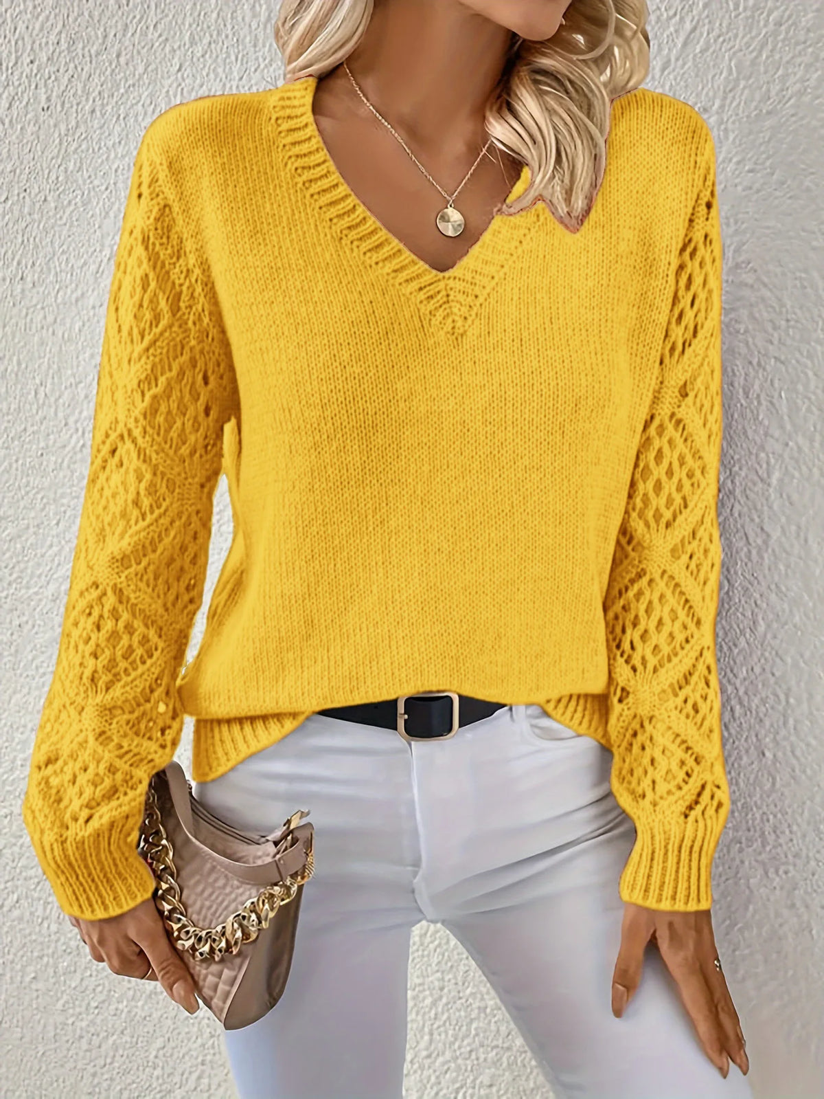 Blusa feminina de Malha Manga Longa