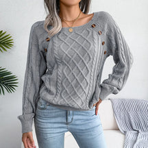 Suéter Feminino de Malha Canelada