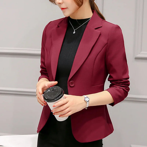Blazer Feminino Slim  Manga Longa